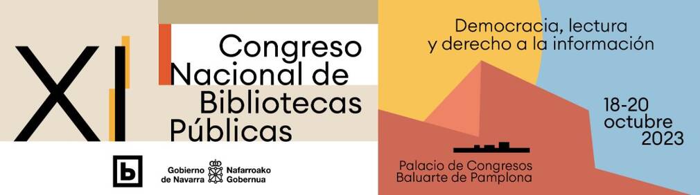 XI Congreso Nacional de Bibliotecas Públicas del 18 al 20 de octubre en Pamplona